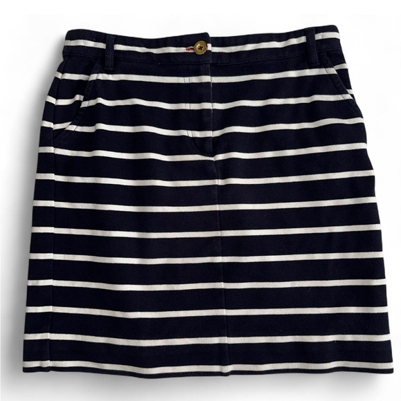 Boden Dresses & Skirts - Boden skirt mini style Navy Blue White striped with pockets size 4